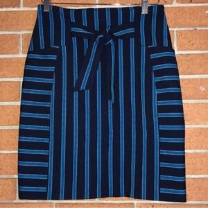 🪡KAREN MILLEN🪡STRIPPED MINI SKIRT W/ SELF TIE🪡 SIZE 6